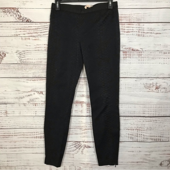 Rebecca‎ Taylor Black textured size medium pull on career pants - Picture 1 of 6